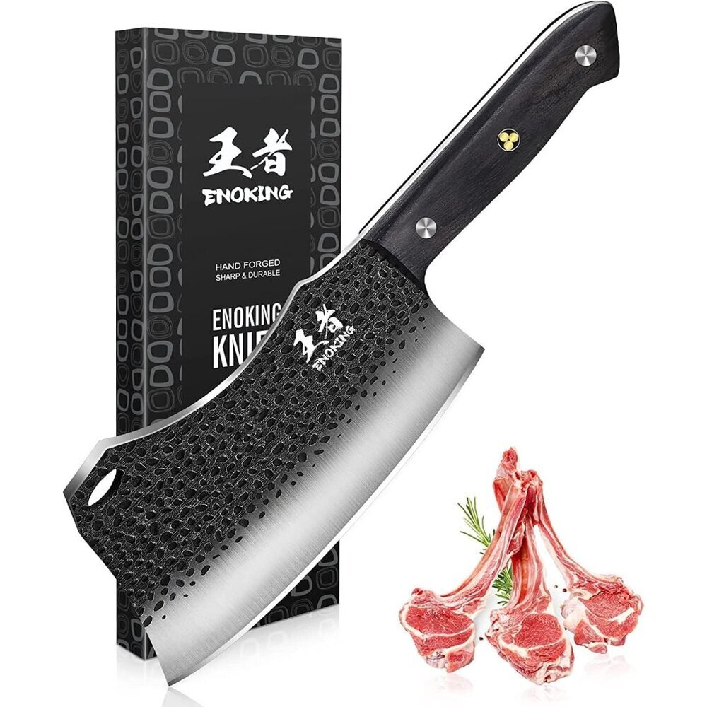 7.1″ Butcher Knife & Chef’s Knives – Hand Forged High Carbon Stainless Steel, Fu